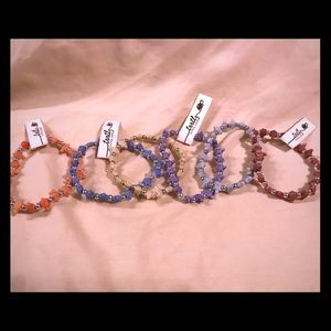 NWT Trrtlz Turtles 6 Bangle Elastic Bead Bracelet